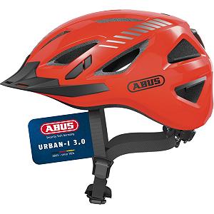Шлем ABUS Urban-I 3.0 Signal Orange, S (51-55 см), унисекс, с задним фонарем - Фото 1