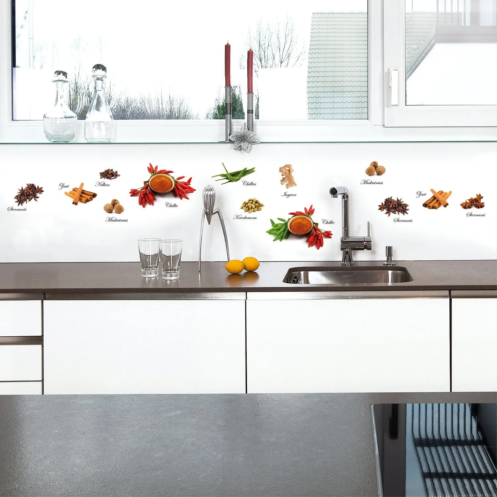 Наклейки на стену Eurographics Spice Collection 25 x 35 см бумажные цветные 35 x 25 x 0,4 см, фото №2