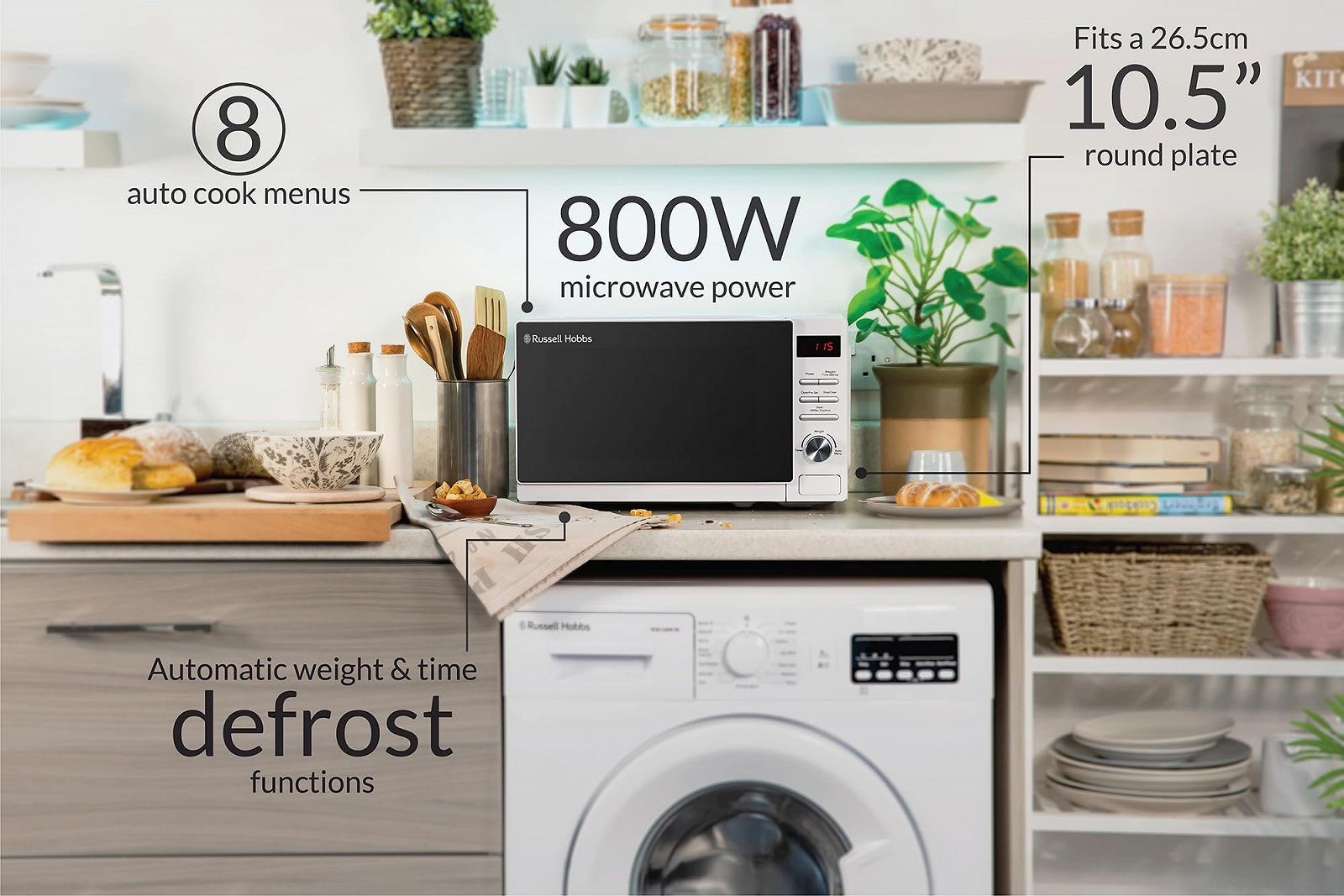 Микроволновая печь Solo Russell Hobbs RHM2079A 20 л 800 Вт Авторазморозка Белая, фото №4 Микроволновая печь Solo Russell Hobbs RHM2079A 20 л 800 Вт Авторазморозка Белая, фото №4