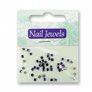 Стразы для ногтей Квадратные EigenArt Акриловые Сиреневые - Фото 1