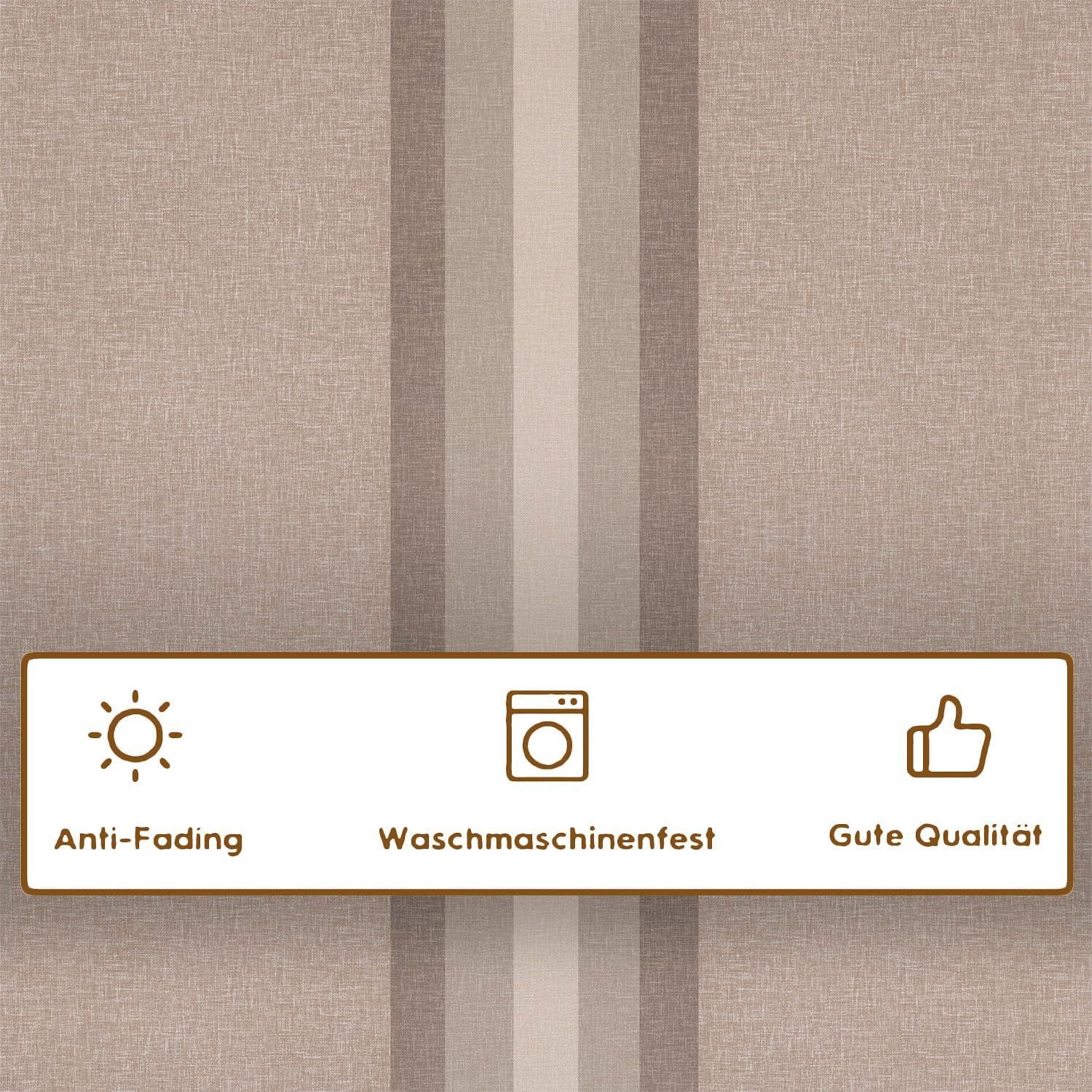 Скатертина в смужку Modern Winter Linen Vintage 85 x 85 см Beige Brown, фото №7