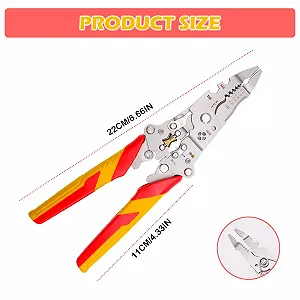 Инструмент для снятия изоляции 9 в 1, бокорезы и кабельные ножницы VDE болторез synthetic.ua - Фото 1