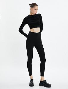 Легінси Koton Basic з високою посадкою та еластичним поясом synthetic.ua - Фото 1