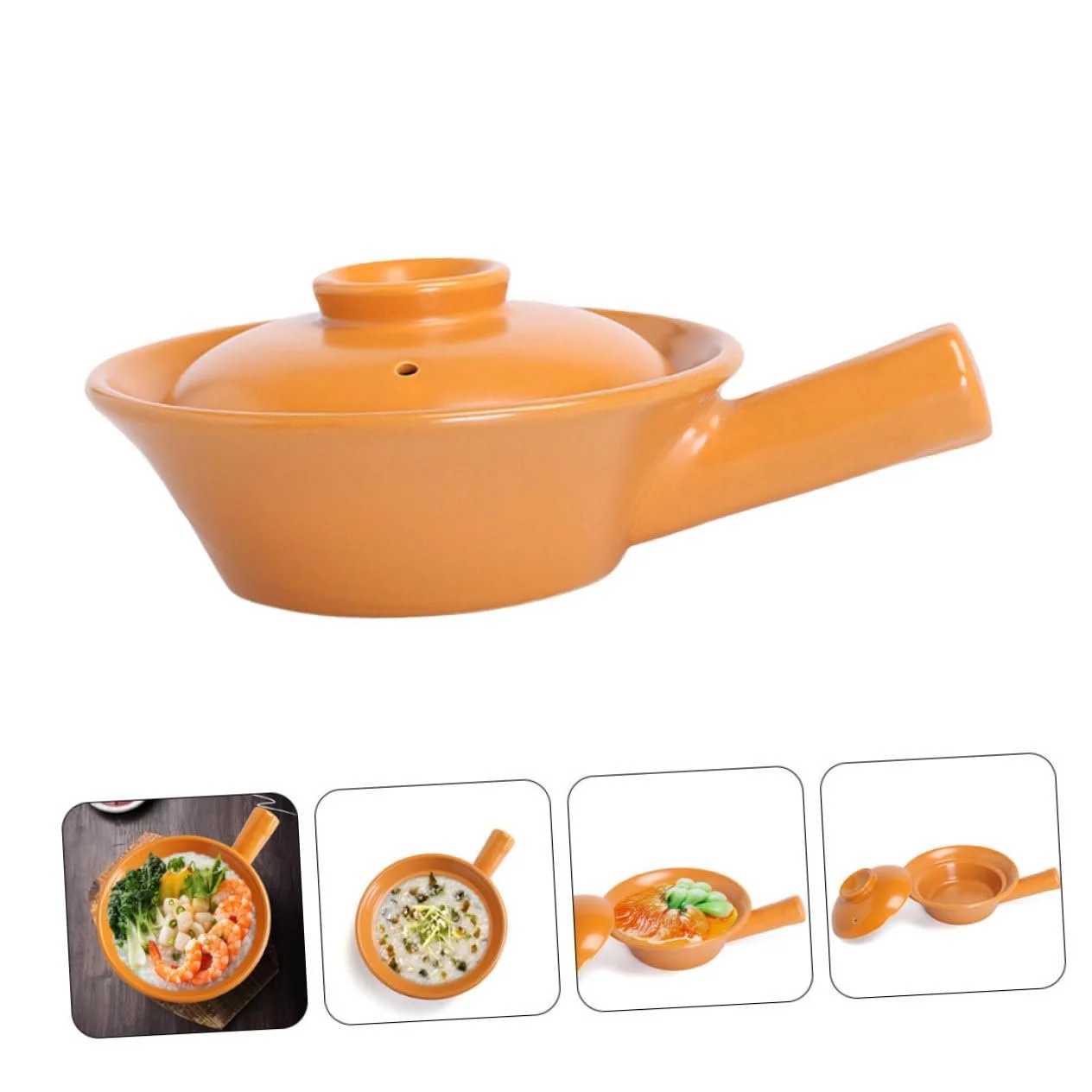 Ківш керамічний Gatuida з ручкою термостійкий для відкритого вогню, фото №7