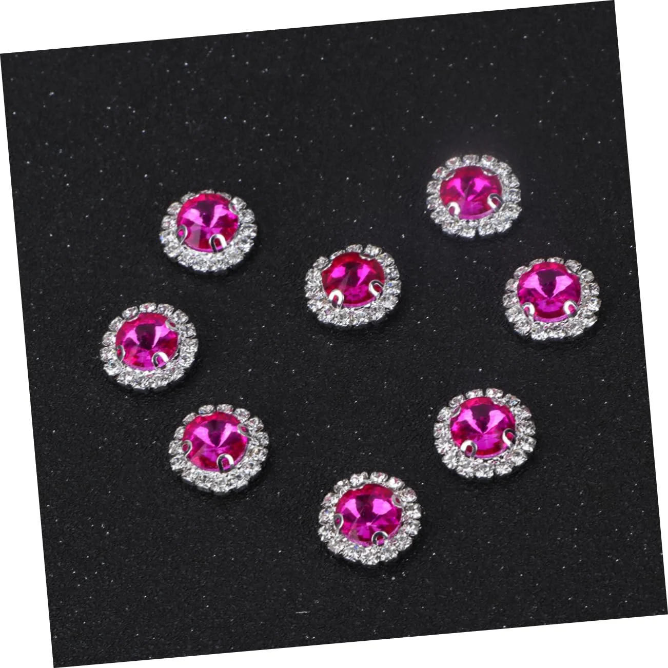 Стрази Круглі STOBOK 20 шт Рожеві, фото №8