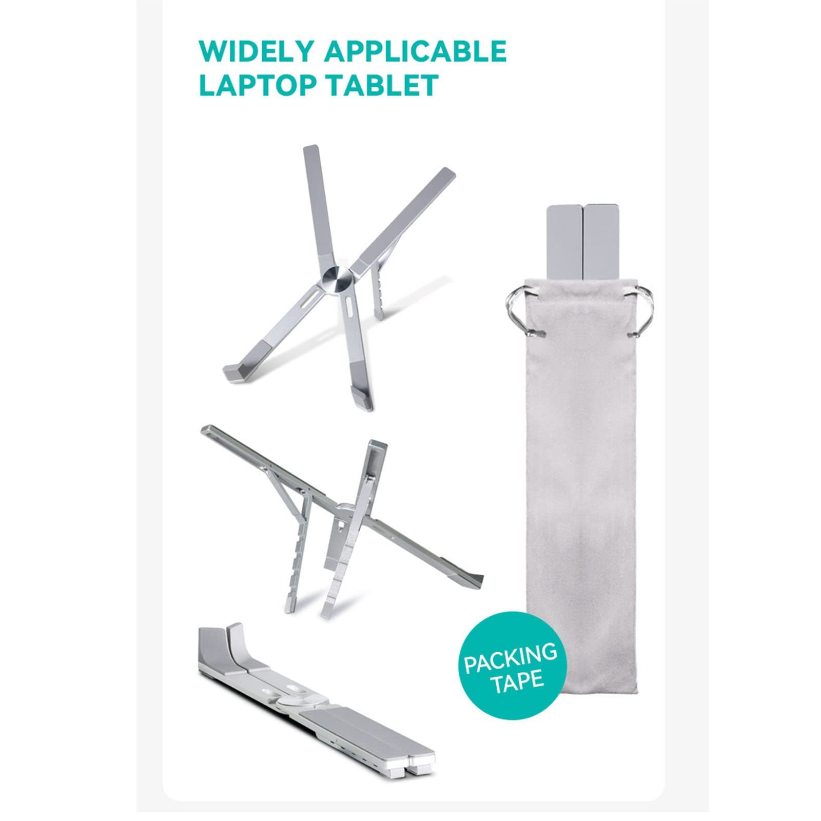 Подставка для ноутбука Алюминиевый сплав, складная, фото №8