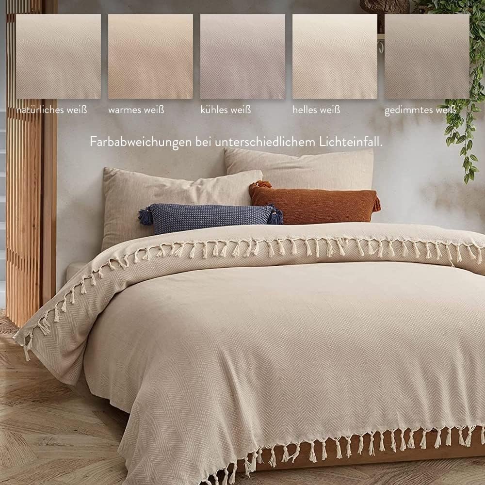 Покрывало BOHORIA Tulum XXL 220 x 240 см Хлопок Натуральный цвет, фото №9