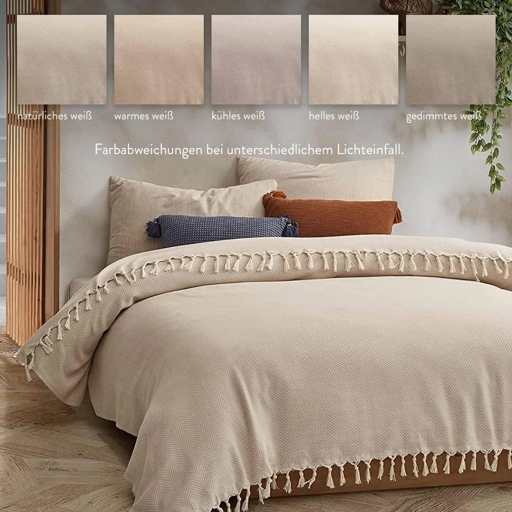 Покрывало BOHORIA Tulum XXL 220 x 240 см Хлопок Натуральный цвет, фото №9