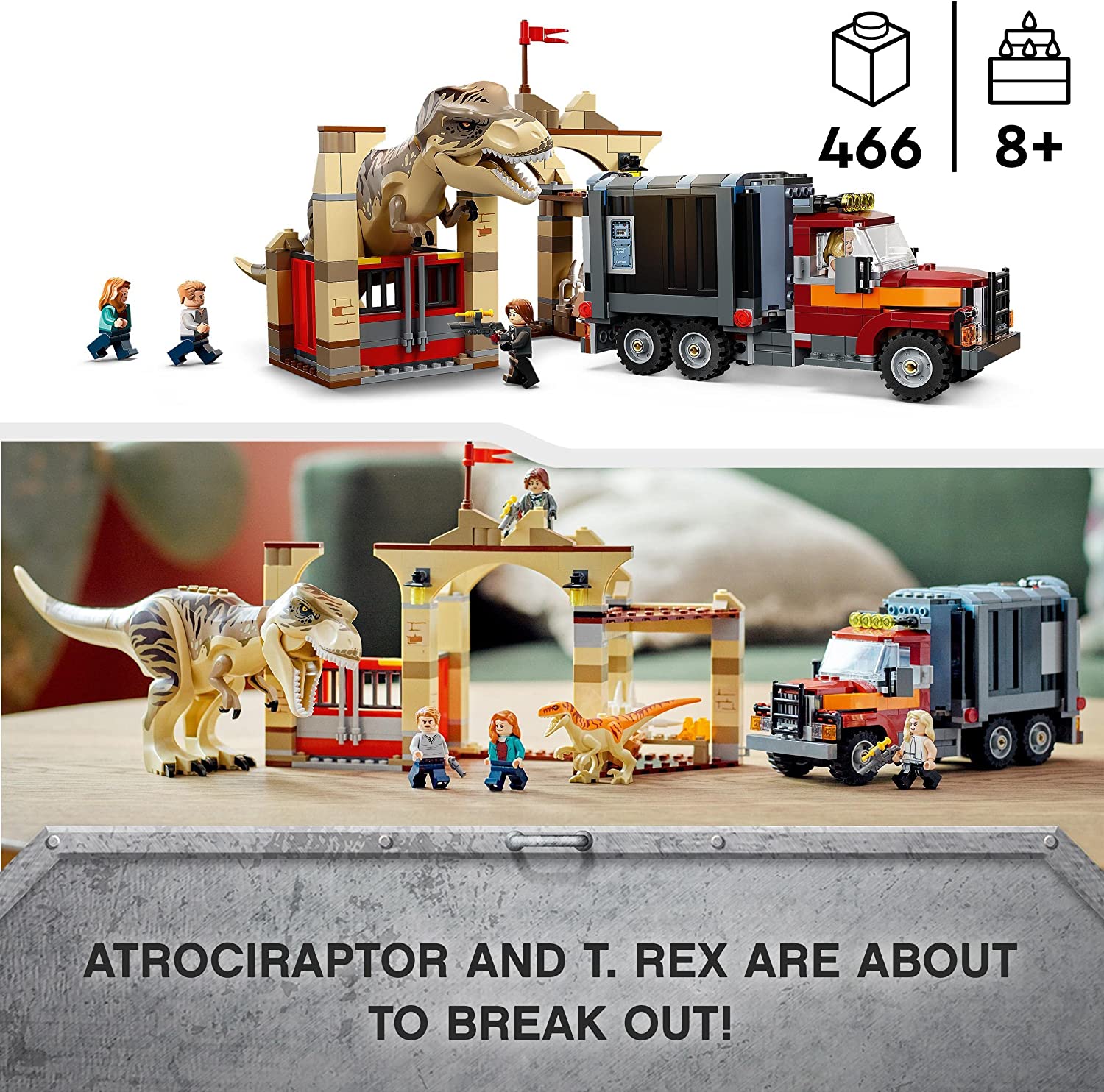 Детский конструктор Lego Jurassic World Побег атроцираптора и тираннозавра 76948, фото №4