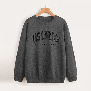 Женские свитшоты с принтом Los Angeles, винтажные, College, с круглым вырезом, мультяшные, однотонные, повседневные, топ, с надписью California, осенние с рисунками, одежда, большой рабочий лист с буквенным принтом synthetic.ua - Фото 1