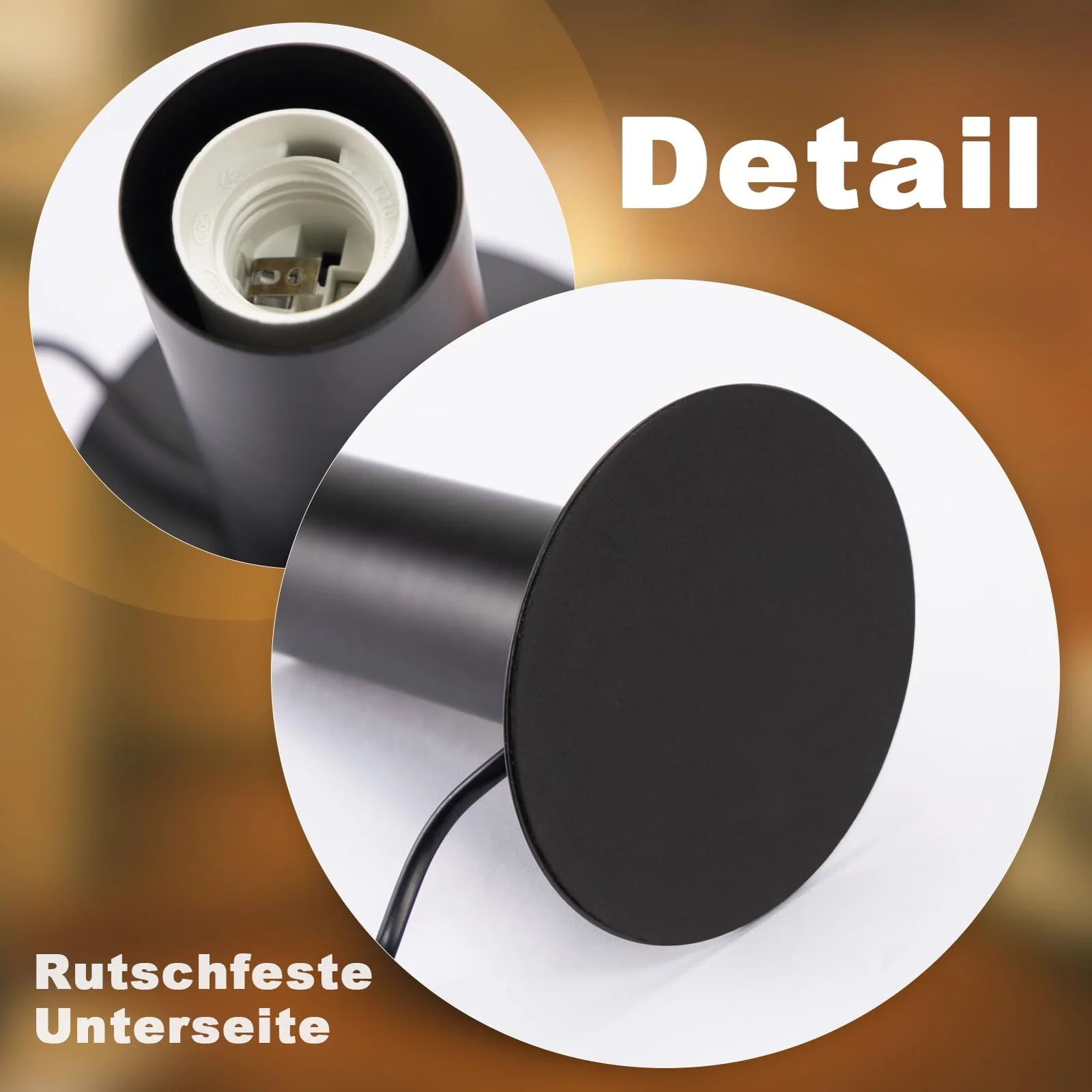 Настільна лампа Vintage Industrial E27 Чорна 40 Ват з вимикачем, фото №4