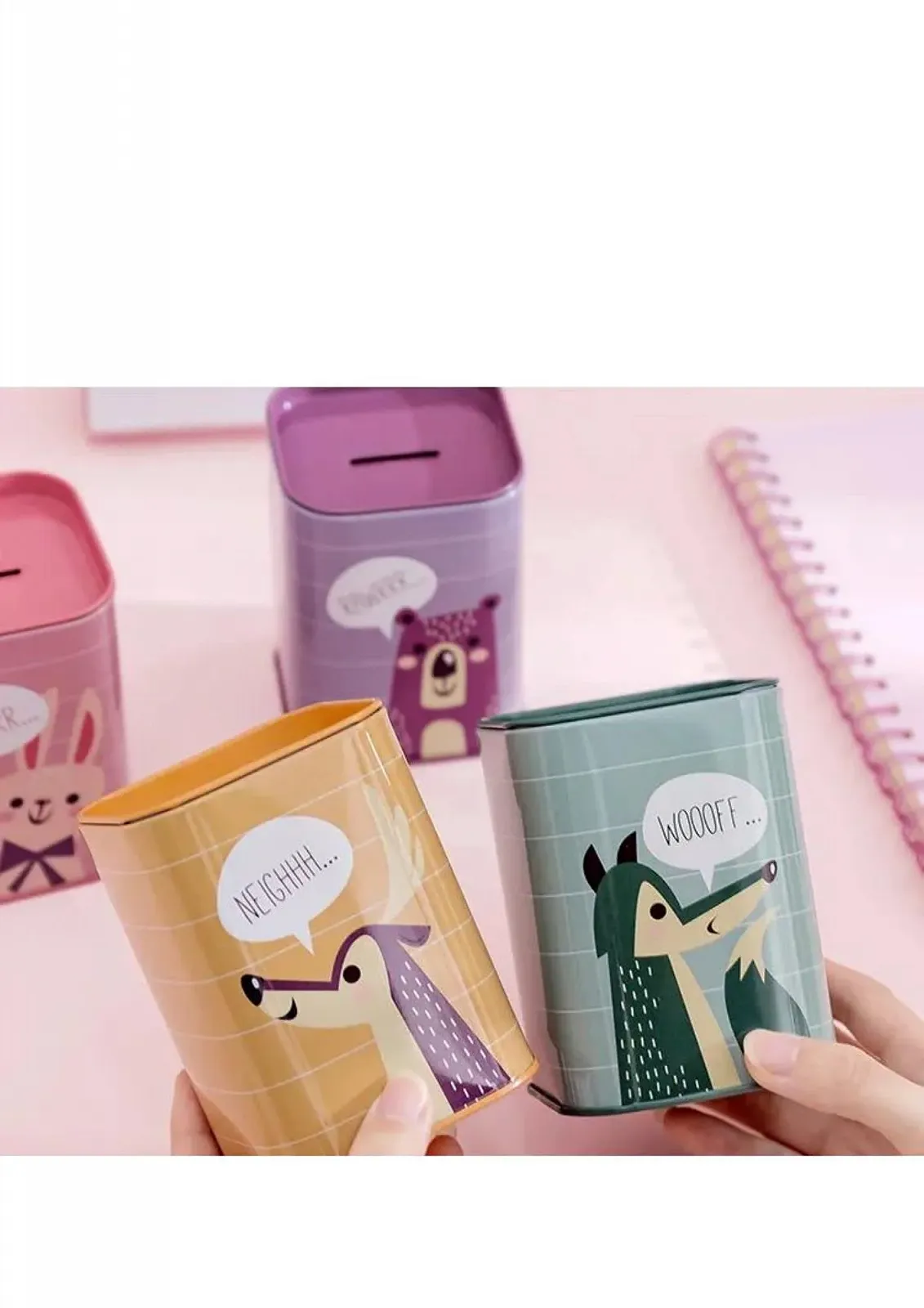 Копилка makio Кролик 2-в-1 с крышкой-подставкой для ручек 7,5 x 10,5 x 7,5 см, фото №7