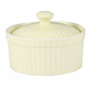 Чаша для запікання Chic Керамічна Жаростійка Рожева з кришкою - Фото 1