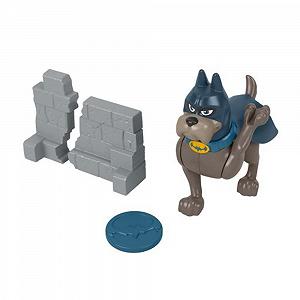 Фигурка Fisher-Price DC Super Pets Эйс с метательным диском и рогаткой HGL11, набор с собакой и аксессуарами, игрушка для детей от 3 лет - Фото 1