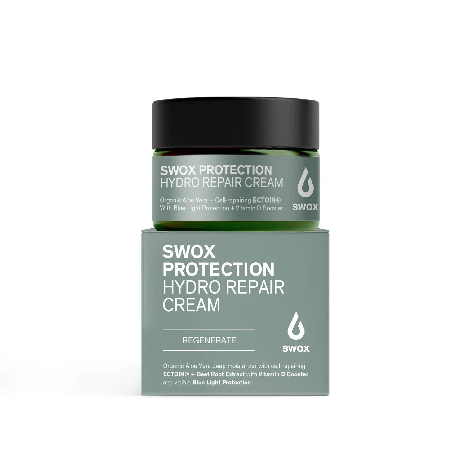 Денний крем SWOX Hydro Repair Cream з органічним алое вера, гіалуроновою кислотою та ектоїном 50 мл, фото №1