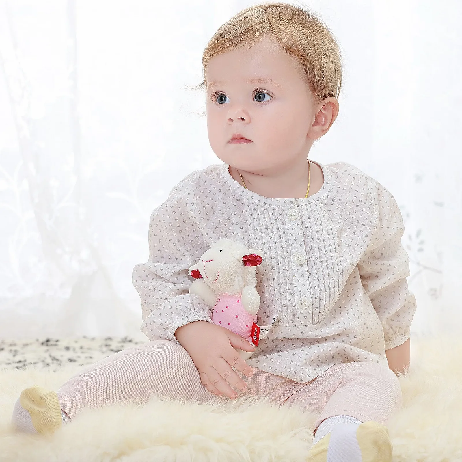 Овечка Sigikid, бело-розовая, фото №5