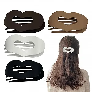 Заколки крабы для волос для женщин, прочные, противоскользящие, для ежедневного использования - для густых и тонких волос - Фото 1