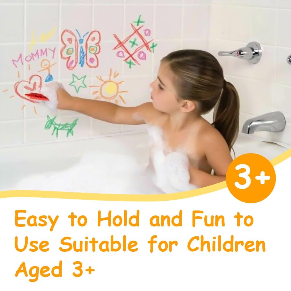 Набір крейд для ванни Aomig, 6 кольорів, змивні, фото №6