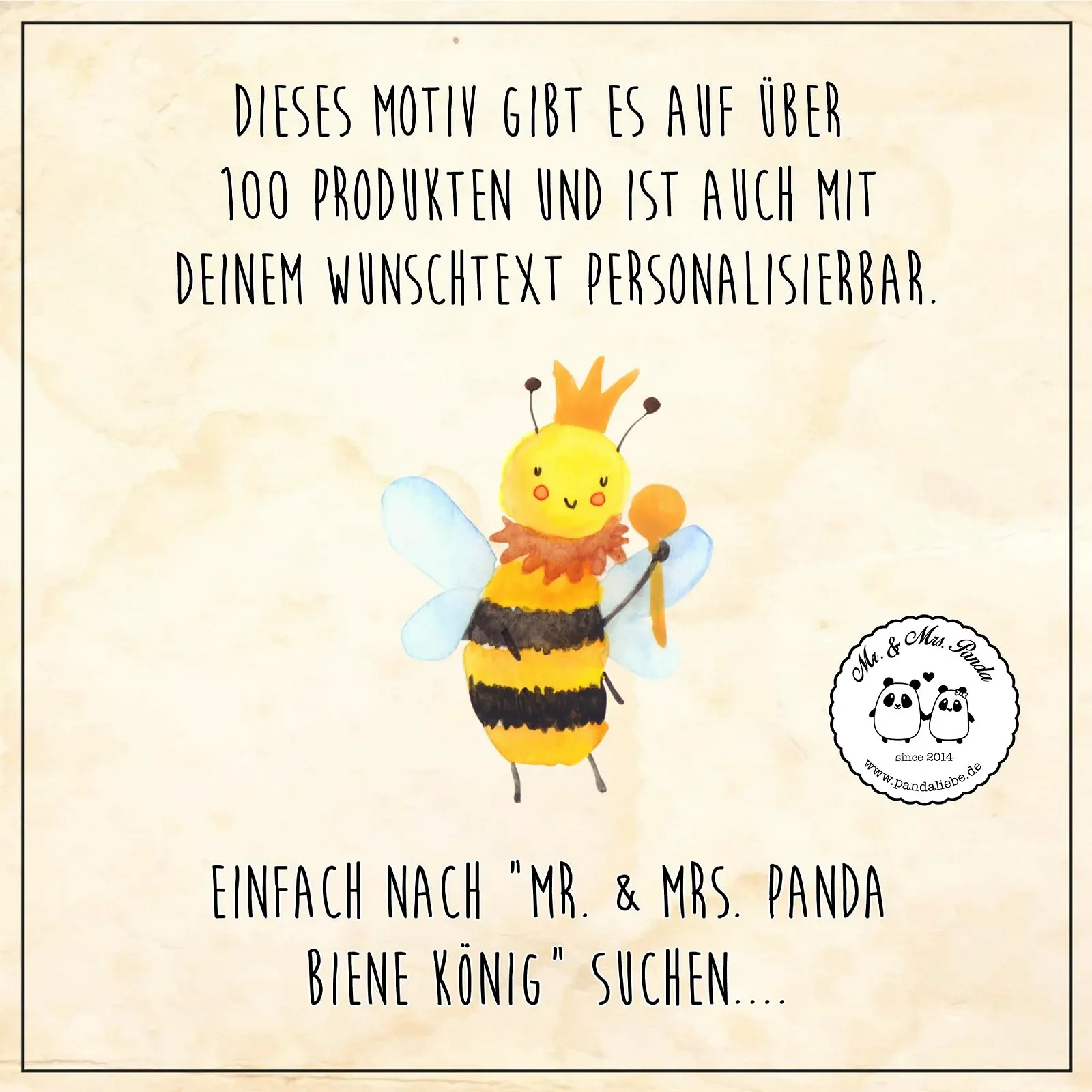 Миска для хлопьев Mr. & Mrs. Panda Король Пчел Керамическая Белая, фото №6