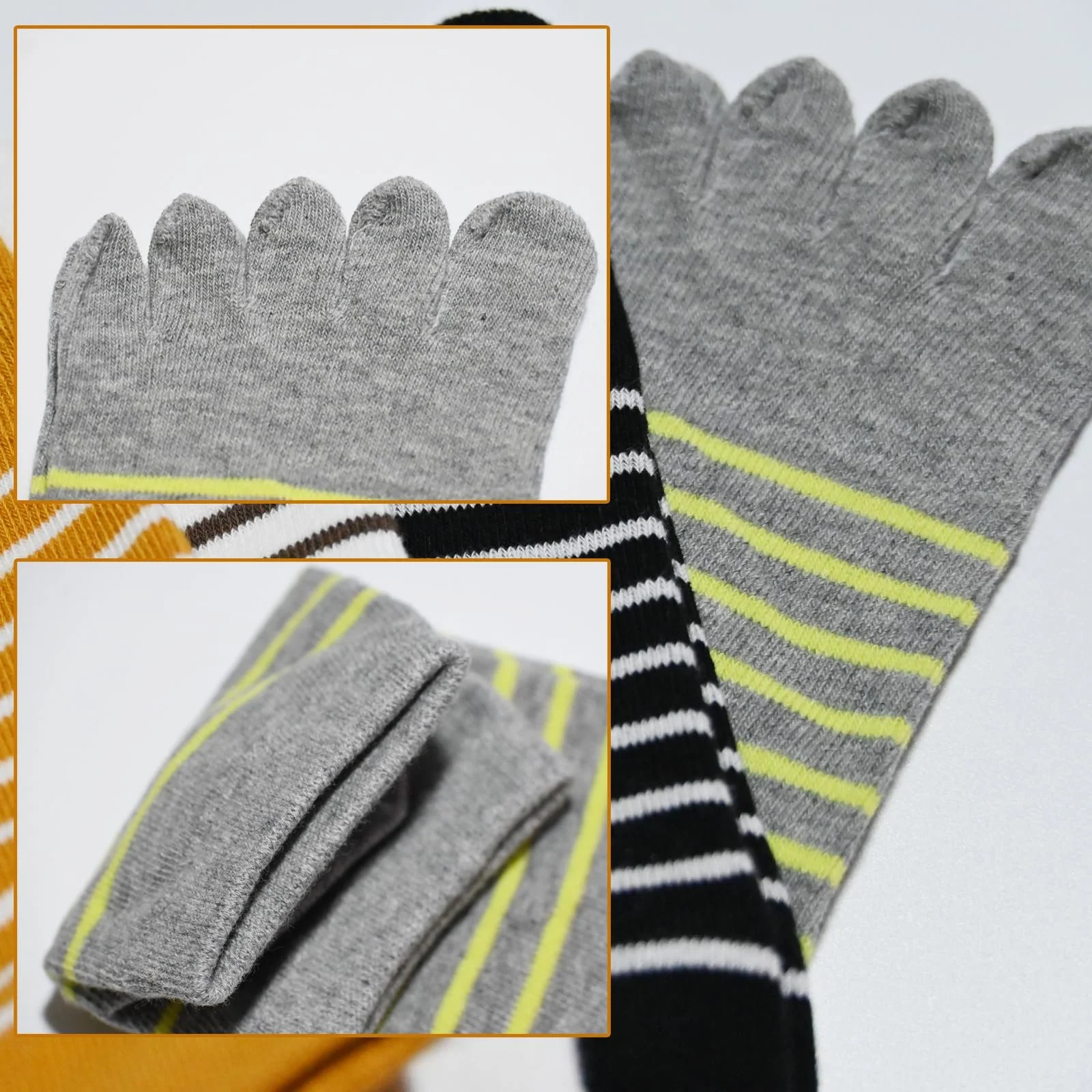 Шкарпетки з пальцями в смужку Жіночі 39-40, фото №3 Шкарпетки з пальцями в смужку Жіночі 39-40, фото №3