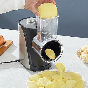 Електрична тертка VEVOR VS1J-S / 250 Вт / 5 насадок  / функція овочерізки / Срібляста synthetic.ua - Фото 1