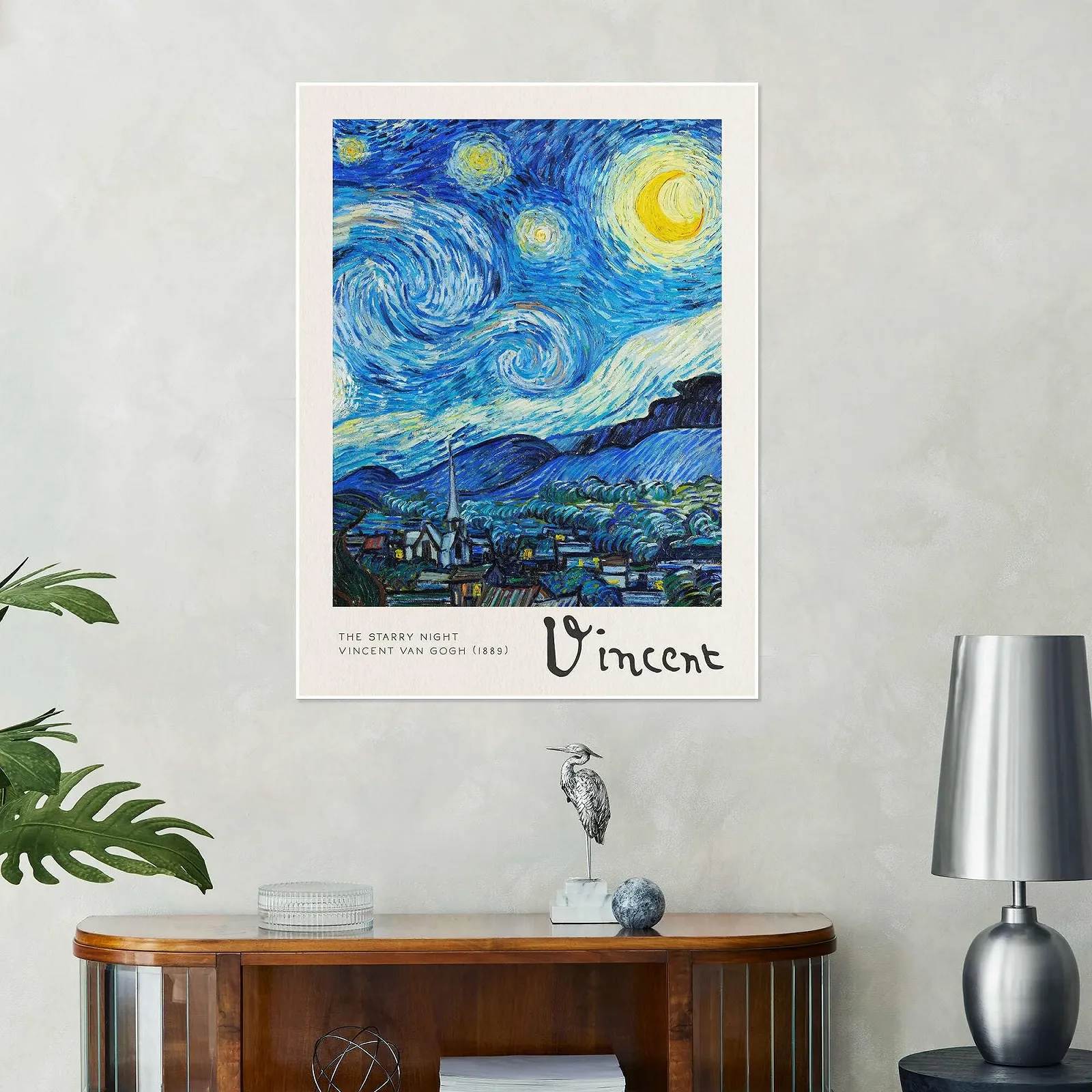 Постер Vincent van Gogh The Starry Night 60 x 80 см, Голубой, фото №4 Постер Vincent van Gogh The Starry Night 60 x 80 см, Голубой, фото №4