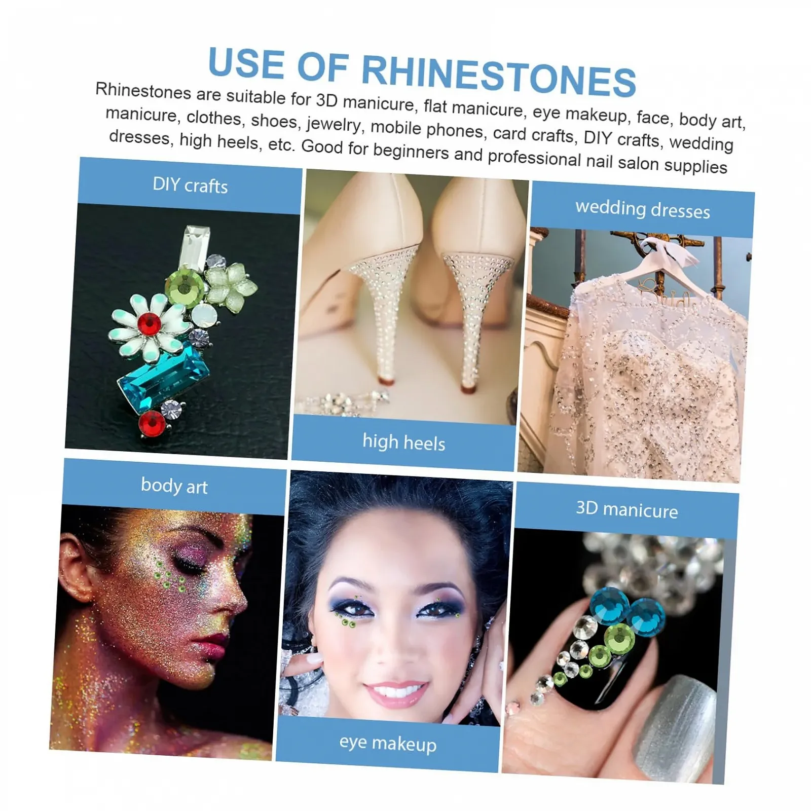 Стрази Плоскі Healeved 3s Комплекти різних кольорів, фото №3