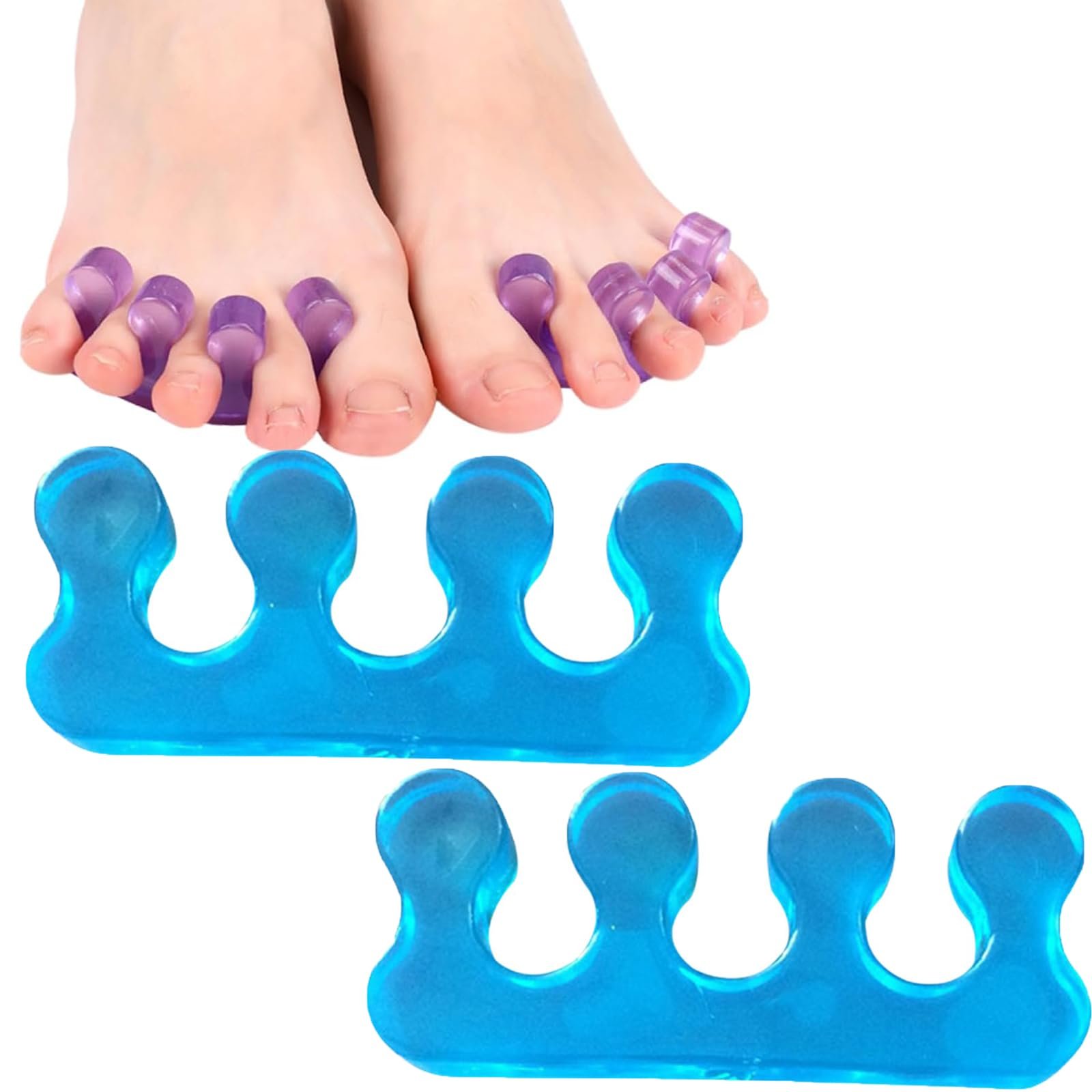 Разделитель для пальцев 2 шт для коррекции вальгусной деформации большого пальца стопы, фото №1