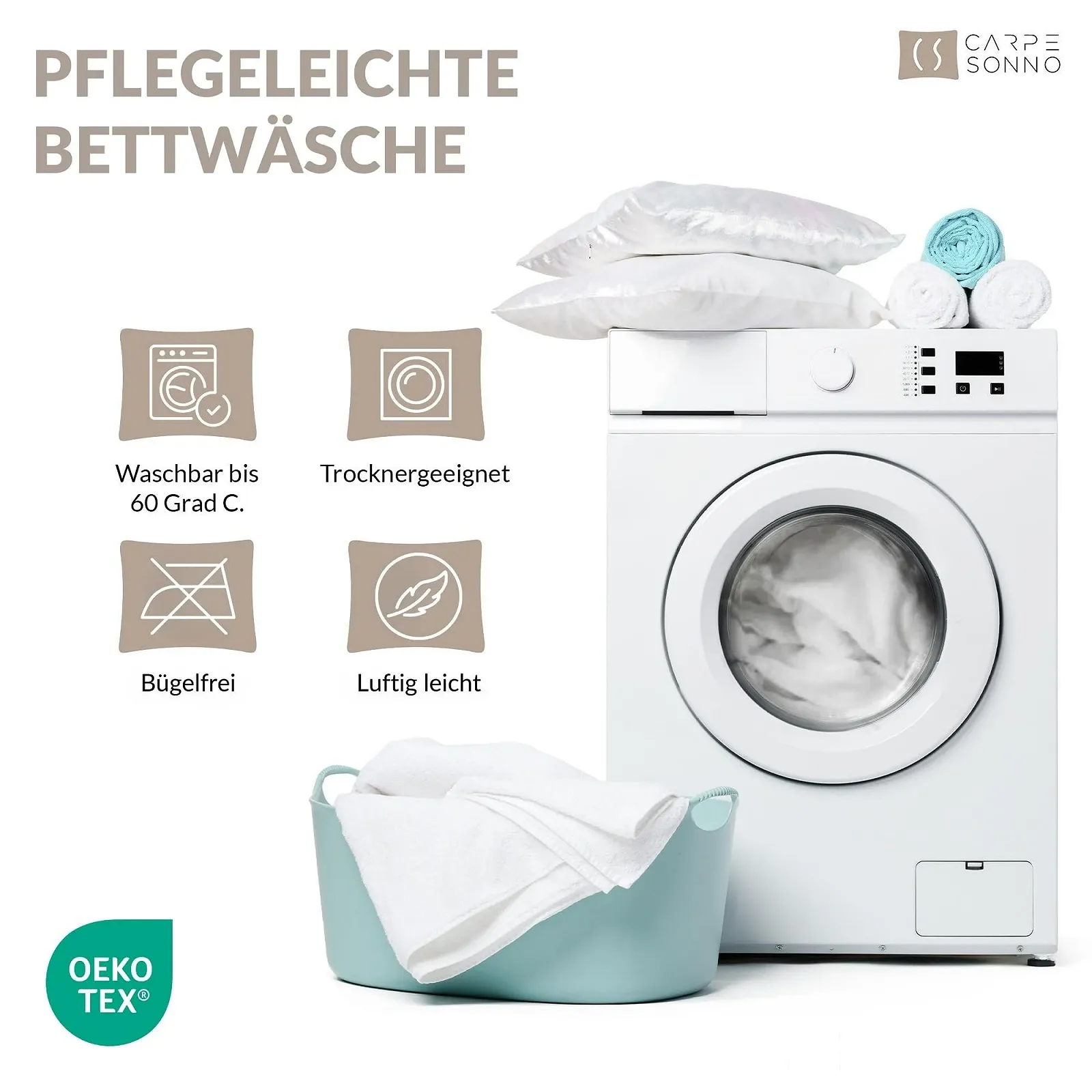 Комплект постільної білизни Carpe Sonno Cool Super Soft Seersucker 100% чесана бавовна літній, фото №7