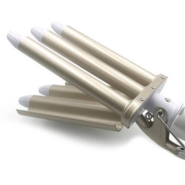 Тройная плойка для завивки волос с зажимом Geemy GM 2932 65 Вт, фото №1 Тройная плойка для завивки волос с зажимом Geemy GM 2932 65 Вт, фото №1