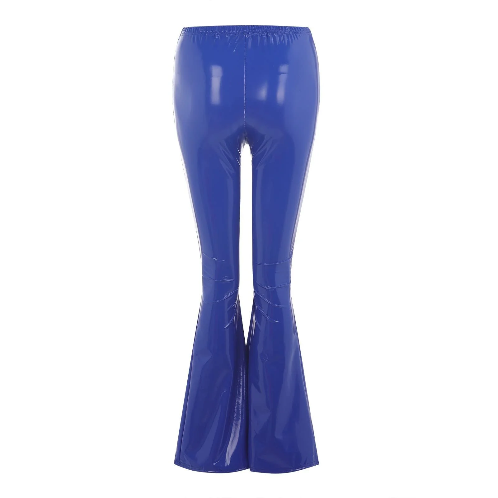 Брюки Металлик Женские Лаковые Расклешенные с Высокой Талией, фото №4 Брюки Металлик Женские Лаковые Расклешенные с Высокой Талией, фото №4