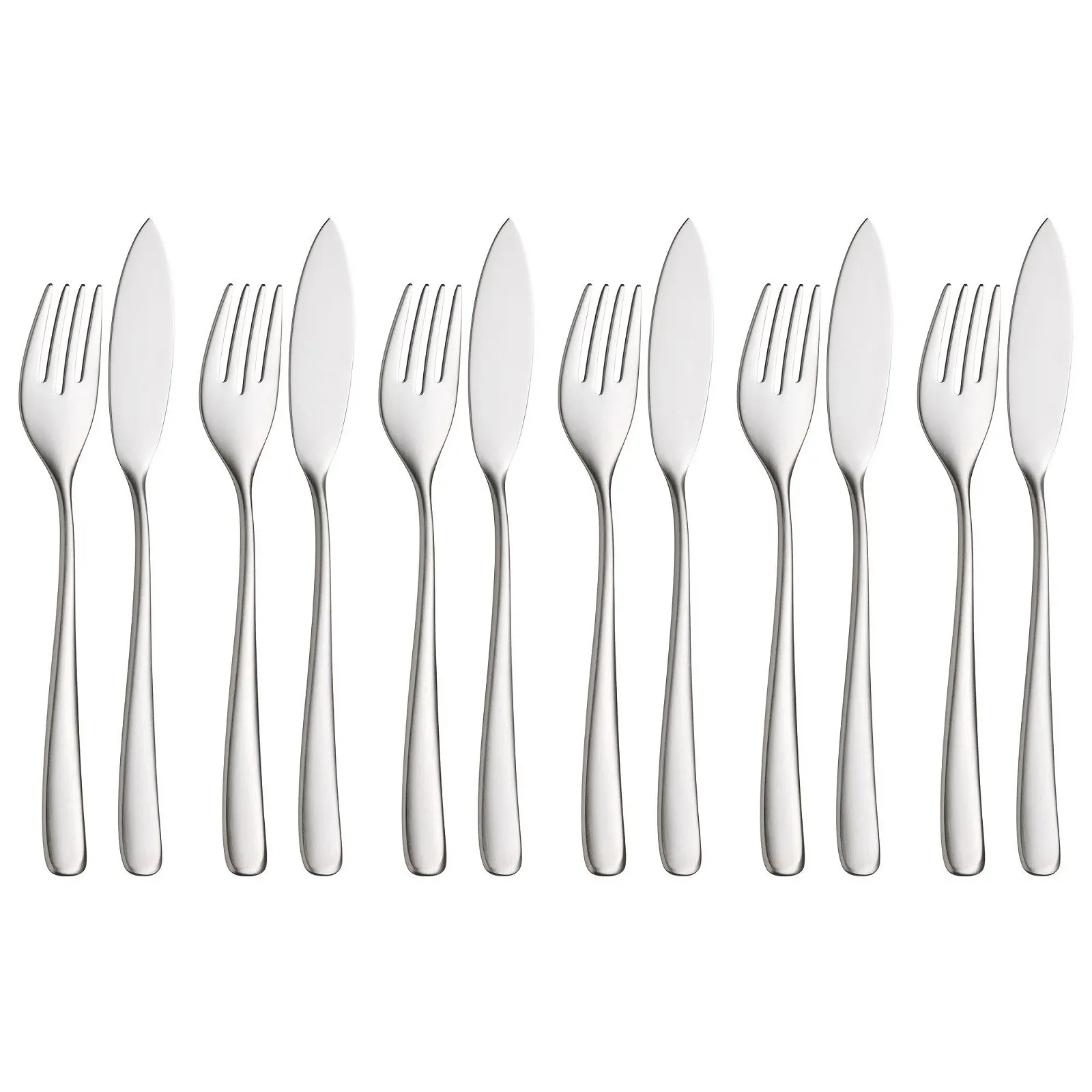 Набір рибних столових приборів WMF Vision 1271356336, 12 предметів, нержавіюча сталь Cromargan Protect, фото №1 Набір рибних столових приборів WMF Vision 1271356336, 12 предметів, нержавіюча сталь Cromargan Protect, фото №1