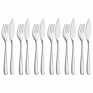 Набір рибних столових приборів WMF Vision 1271356336, 12 предметів, нержавіюча сталь Cromargan Protect - Фото 1