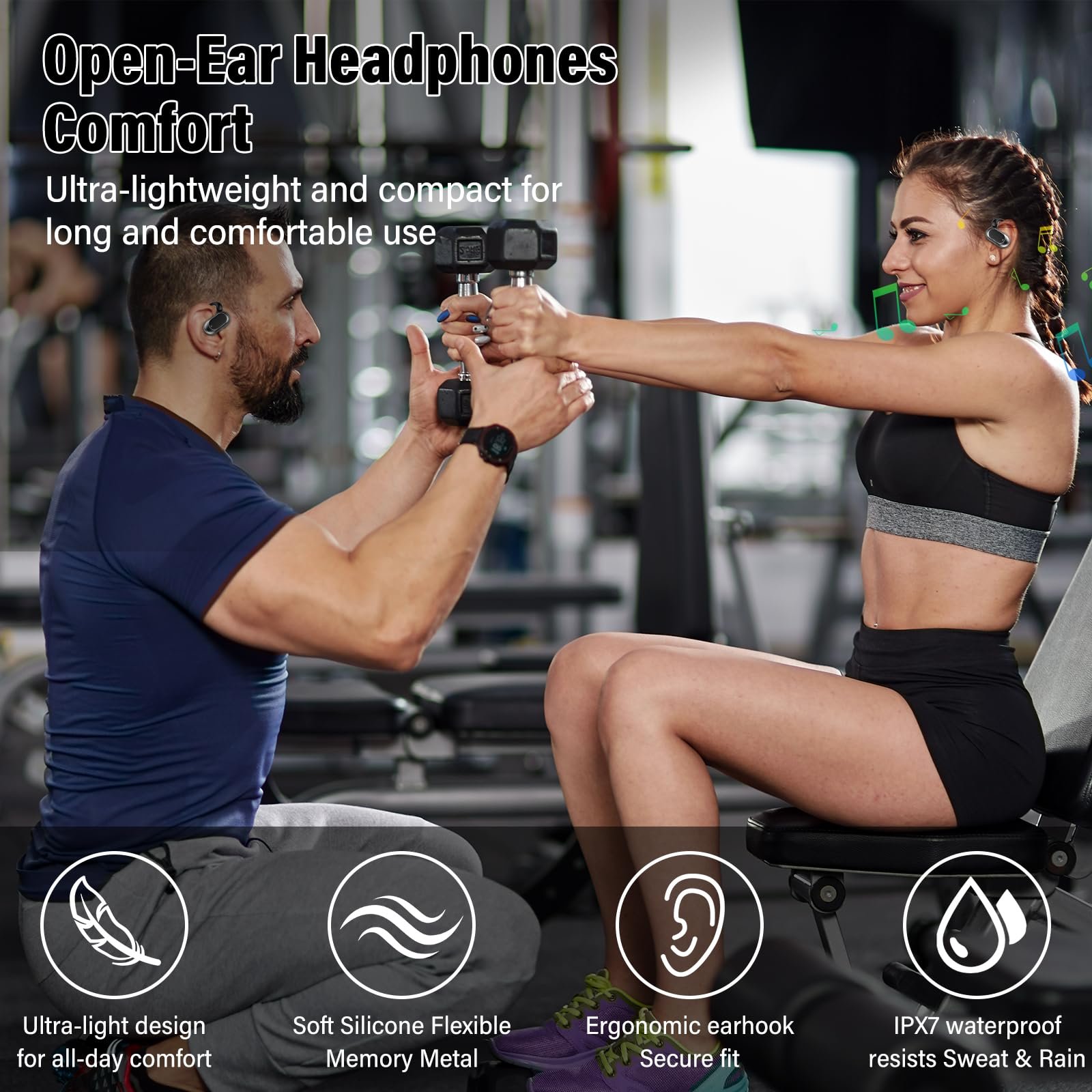 Навушники-перекладач AI, для голосового перекладу в реальному часі 164 мови з додатком, 6 режимів перекладу, фото №6