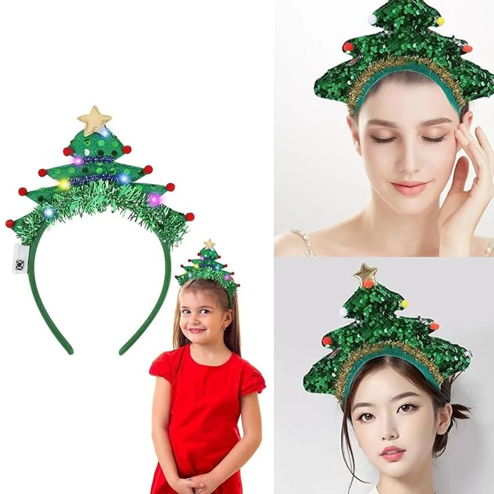 Різдвяна Обруч на голову з LED для вечірки, карнавалу, фото №6 Різдвяна Обруч на голову з LED для вечірки, карнавалу, фото №6