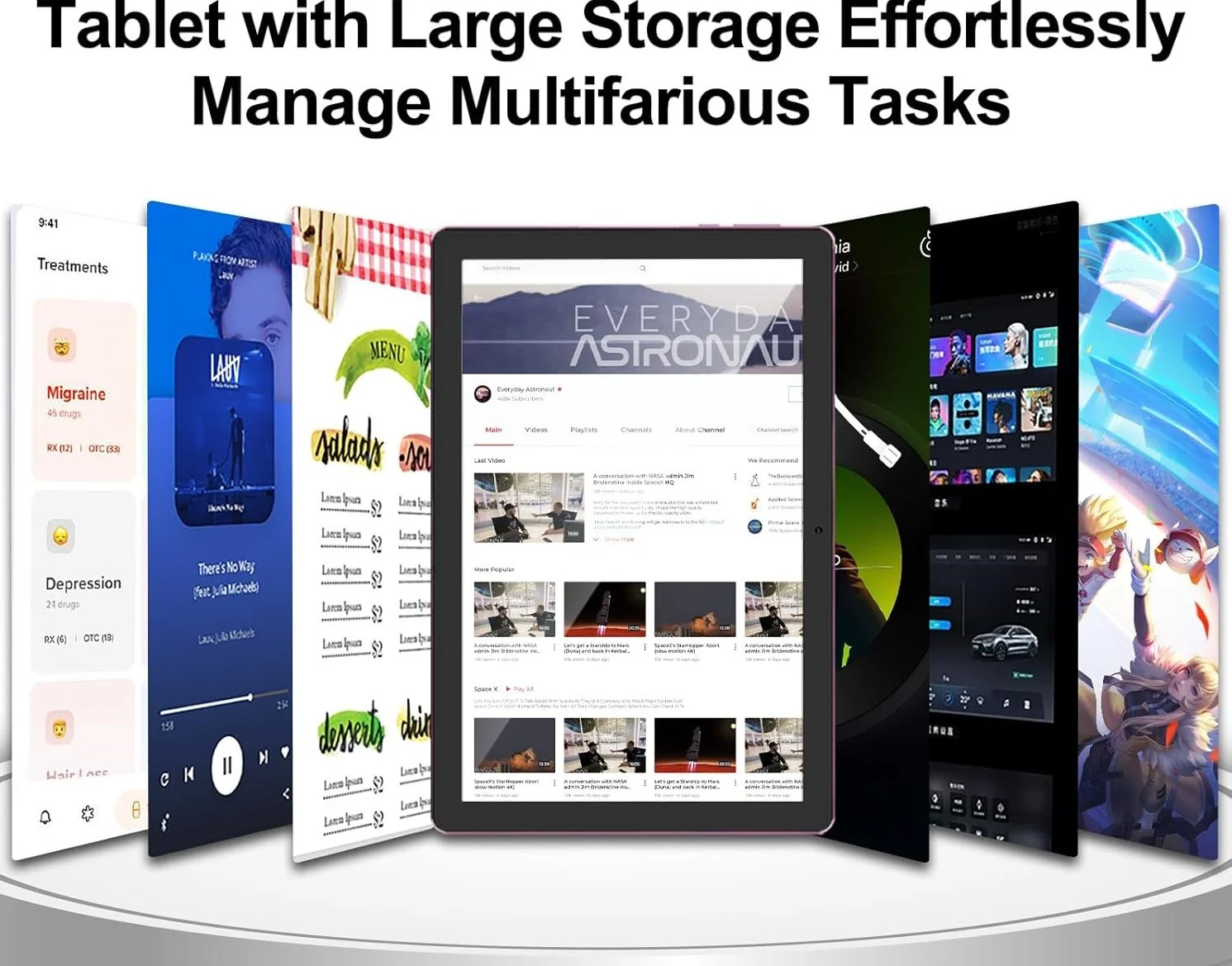 Планшет 10'' OUZRS M30 6/128Gb 8 ядер Android 12 Черно-розовый, фото №6