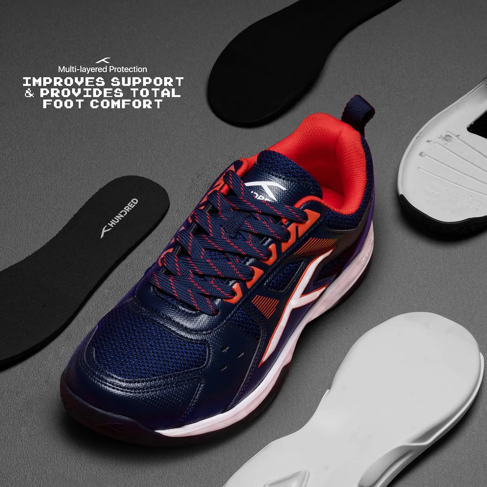 Бадмінтонні кросівки Hundred Raze Professional Non-Marking для чоловіків, фото №3 Бадмінтонні кросівки Hundred Raze Professional Non-Marking для чоловіків, фото №3