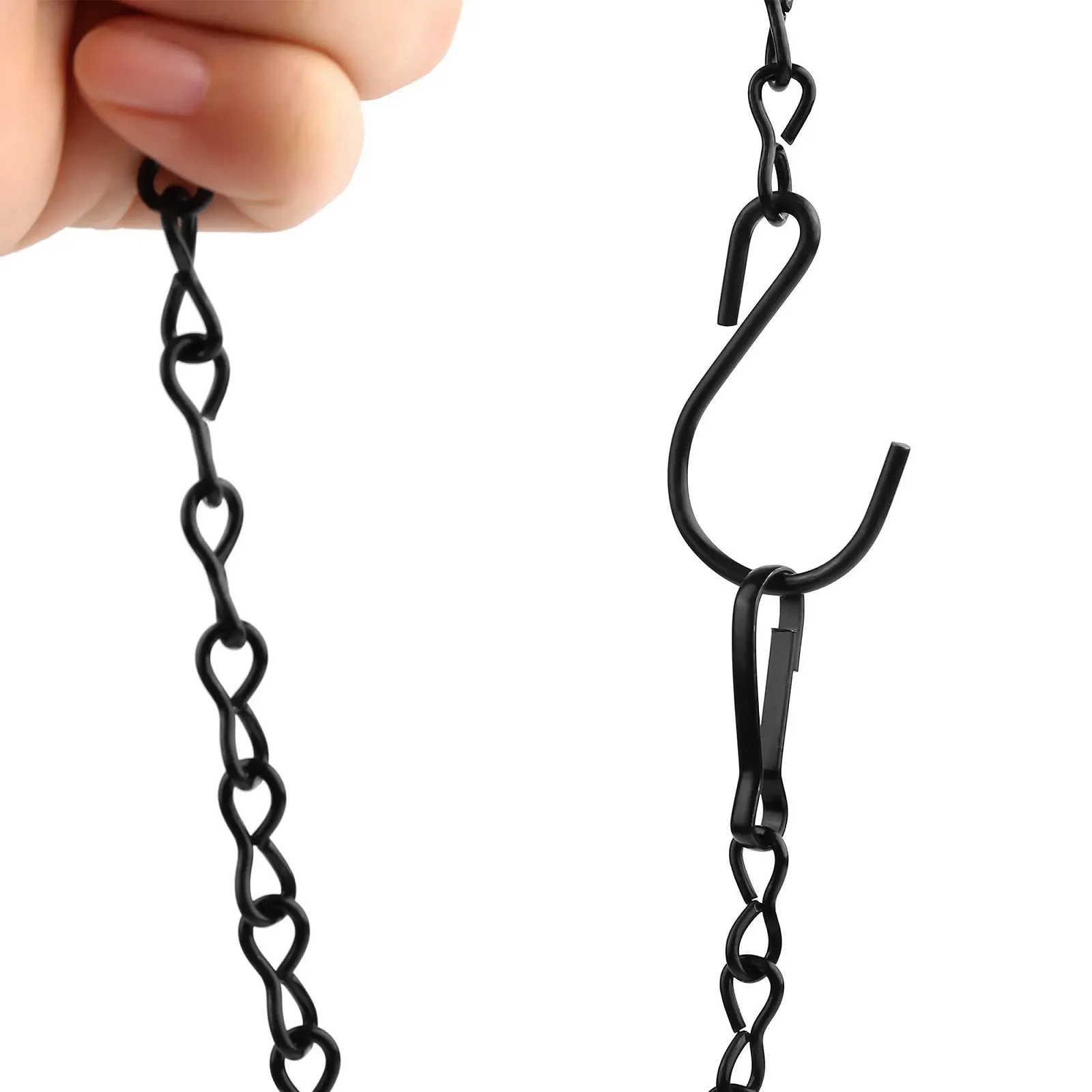 Ланцюги для підвісних кошиків 6 шт. 50 см металеві з гачками, фото №5