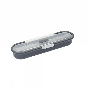 Набор столовых приборов BUILT Travel с контейнером для хранения, нержавеющая сталь 18/8, ложка, нож, вилка, серебряный - Фото 1