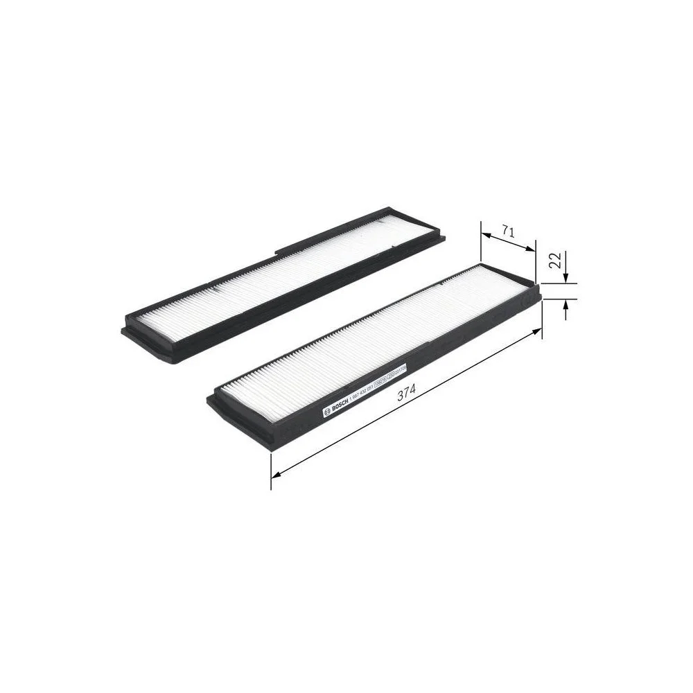 Фильтр салонный BOSCH 1 987 432 051 для MERCEDES-BENZ, фото №1