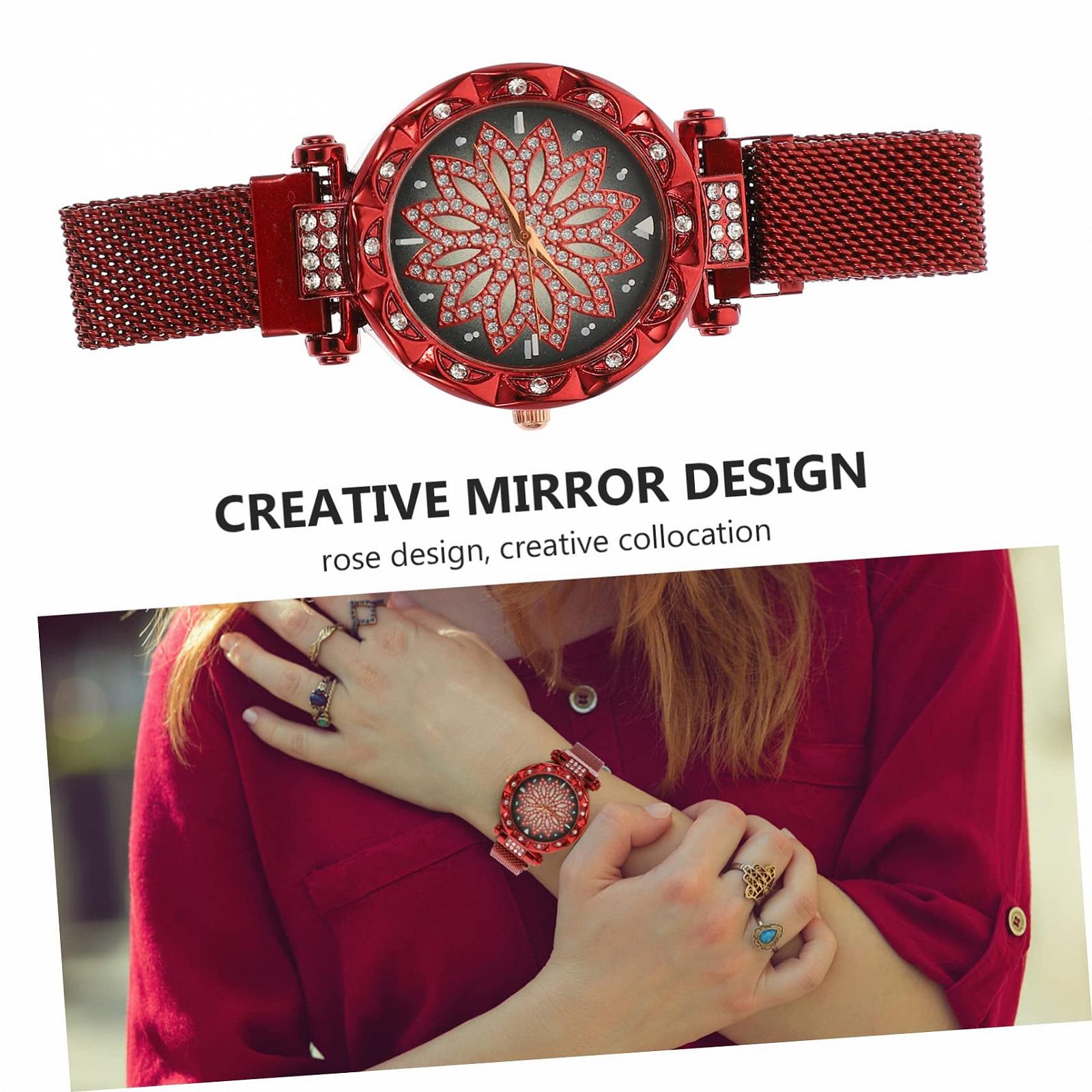 Жіночий наручний годинник WRITWAA Chic, червоний, фото №8