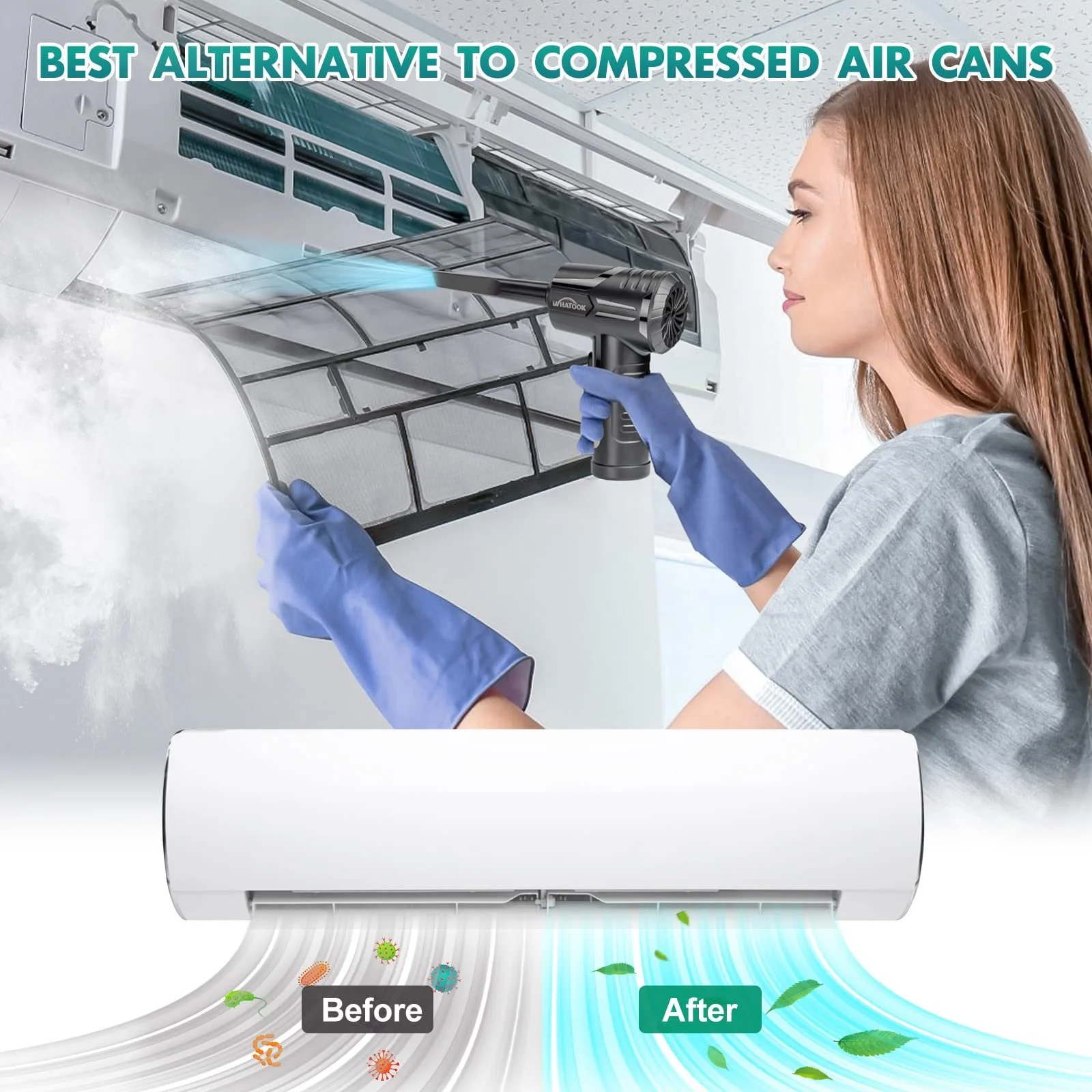 Электрический очиститель воздуха 3-скоростной 100,000 RPM 7600 mAh Набор, фото №4 Электрический очиститель воздуха 3-скоростной 100,000 RPM 7600 mAh Набор, фото №4