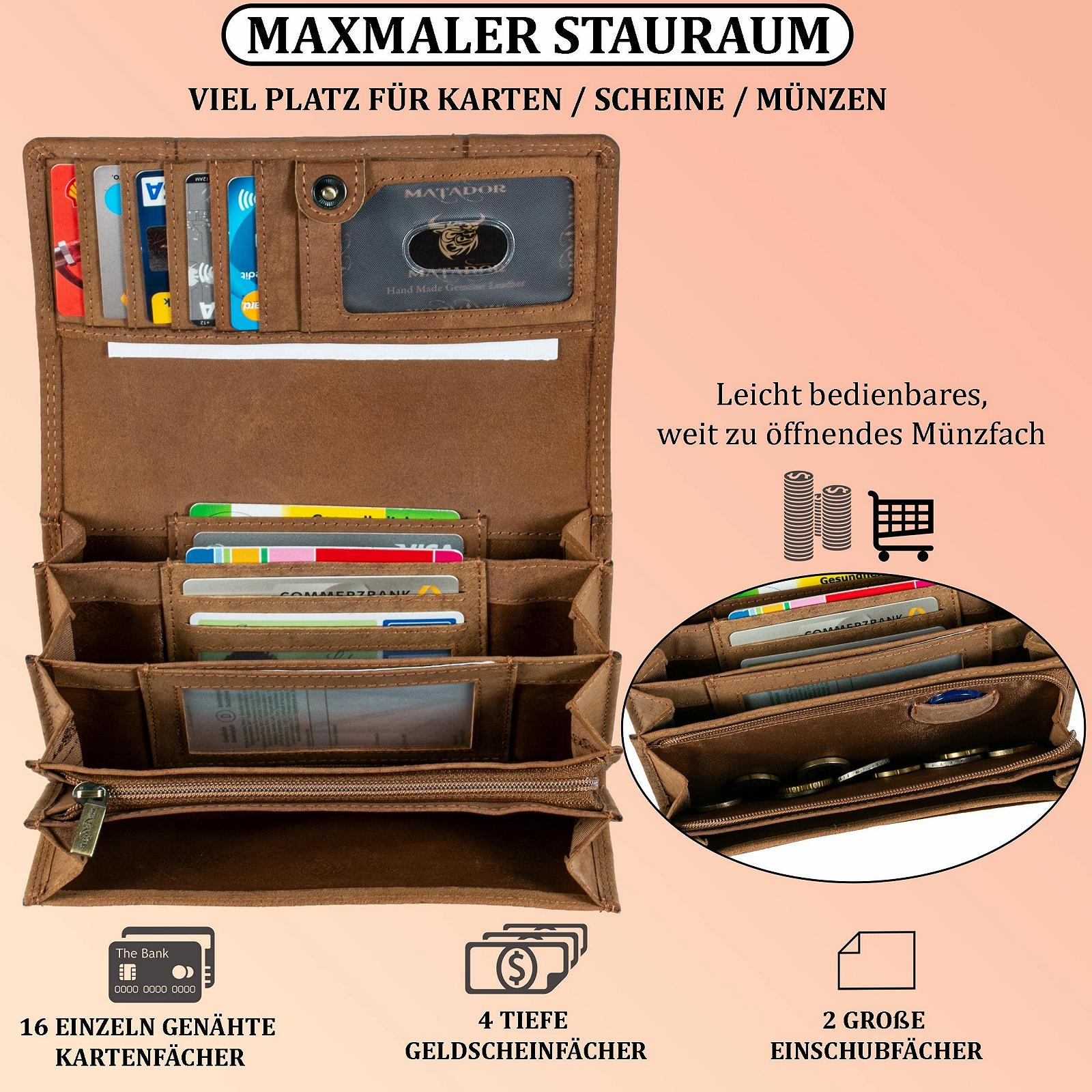 Гаманець Картковий MATADOR XL Шкіряний Жіночий з Подарунковою Коробкою, фото №2