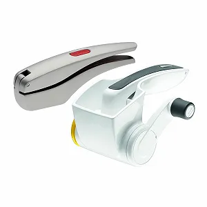 Набор: Терка Zyliss Susi для творога и пресса для чеснока, 3 предмета | Нержавеющая сталь - Фото 1