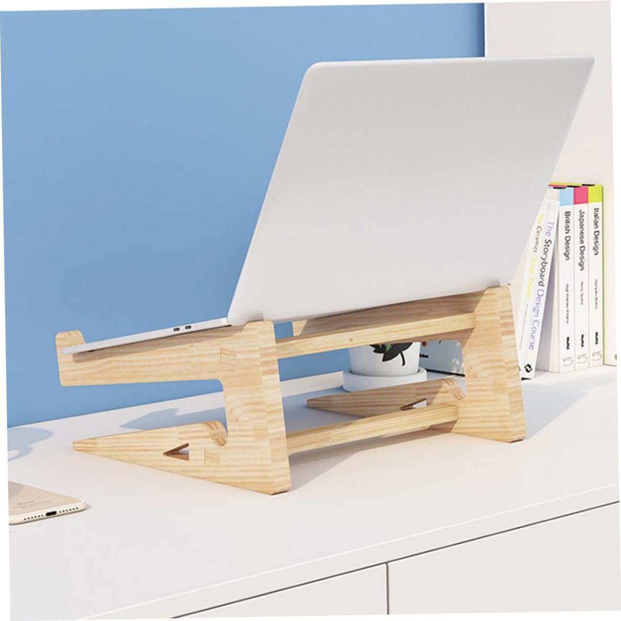 Подставка для ноутбука Эргономичная Деревянная Массивная для ноутбуков, фото №4