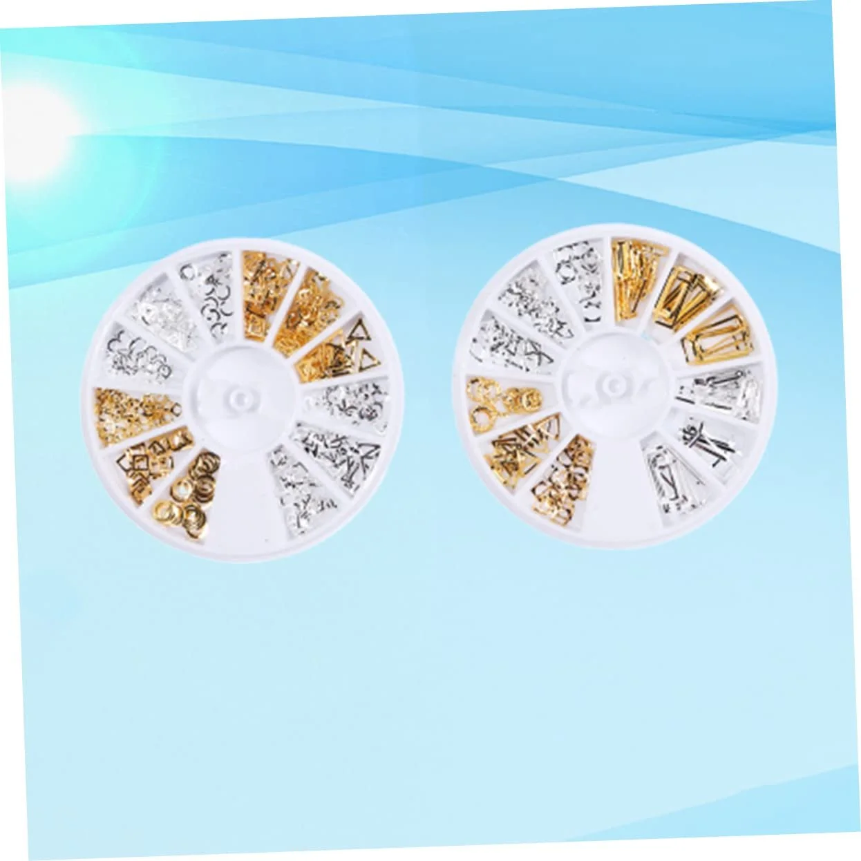 Заклепки Healeved 4 коробки для манікюру, золоті прикраси, 3D, фото №4 Заклепки Healeved 4 коробки для манікюру, золоті прикраси, 3D, фото №4