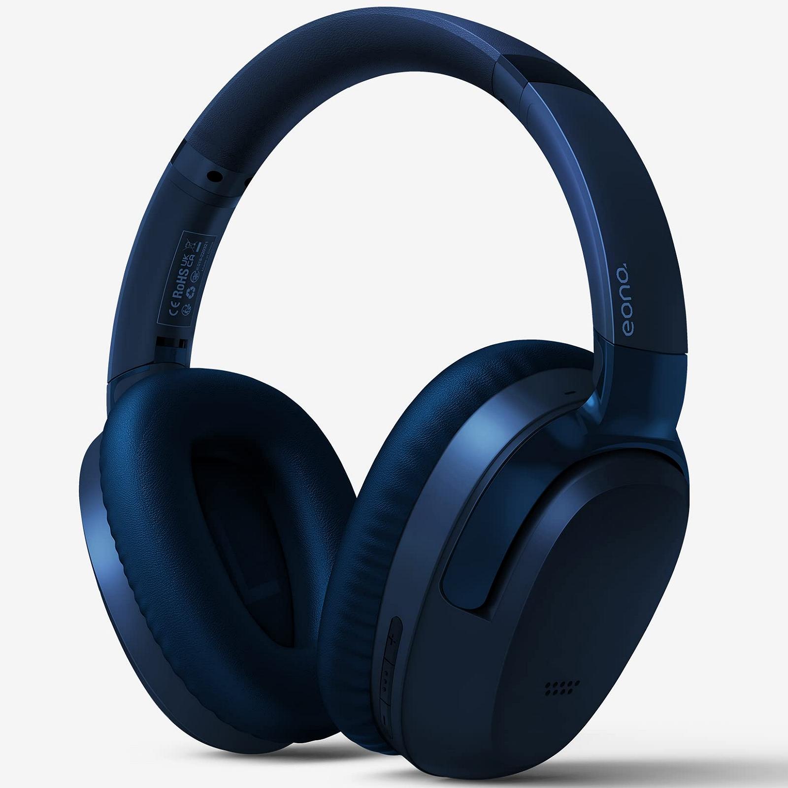 Навушники Amazon Brand Eono ANC Eonoheadphone 1 Бездротові Bluetooth З багаторежимним шумозаглушенням AUX Мікрофон М'які амбушури 40-годинний акумулятор Синій, фото №1