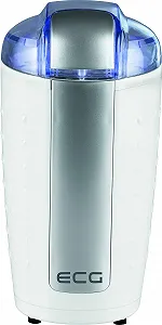 Кофемолка ECG KM 110 электрическая, для кофейных зерен/орехов, нож из нержавеющей стали, белая/серебристая - Фото 1