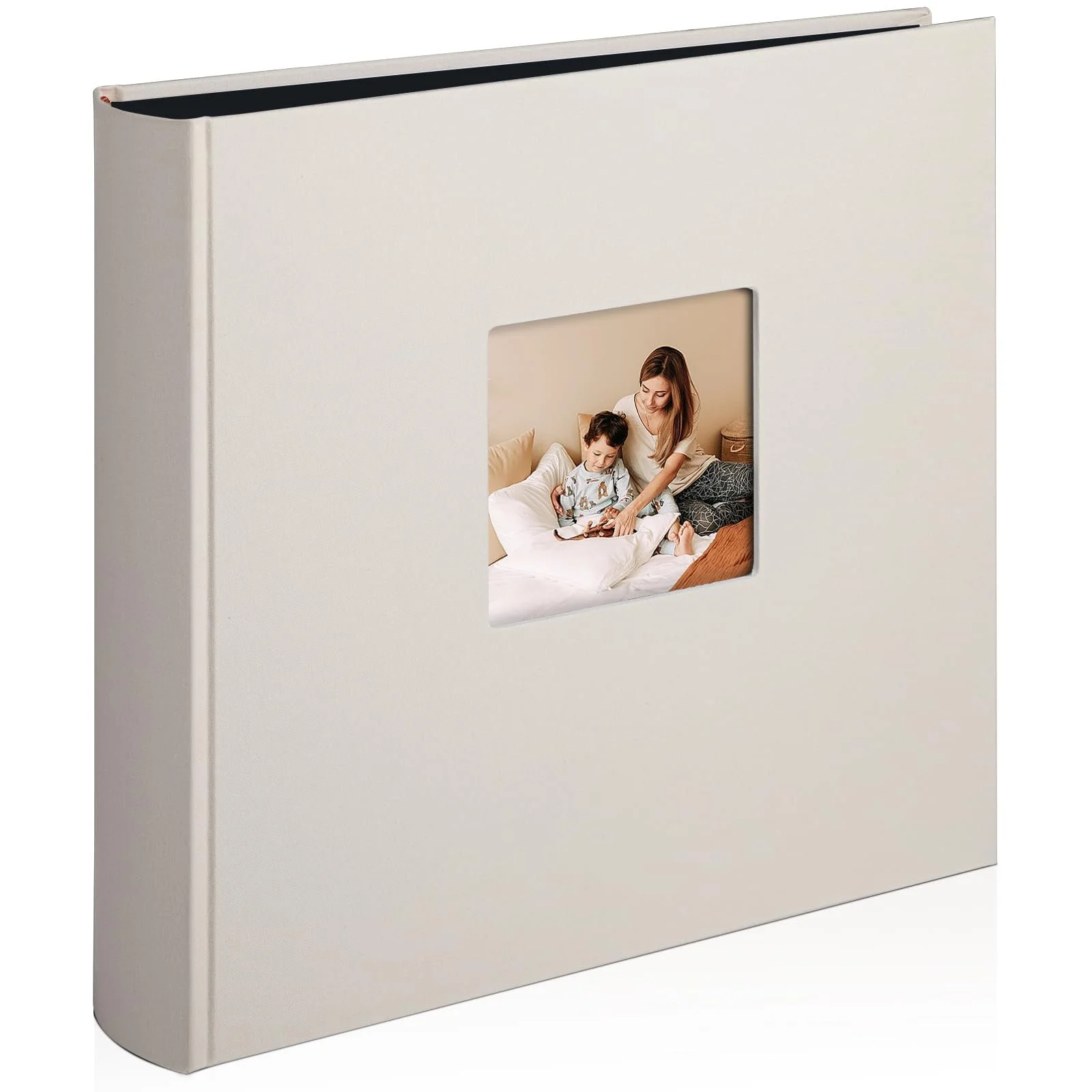 Фотоальбом 1DOT2 льняной для DIY большой фотоальбом для вклеивания формата 30 x 30.5 см, 120 (60 листов) безкислотных черных страниц (200 г/м"), бежевый, фото №1 Фотоальбом 1DOT2 льняной для DIY большой фотоальбом для вклеивания формата 30 x 30.5 см, 120 (60 листов) безкислотных черных страниц (200 г/м"), бежевый, фото №1