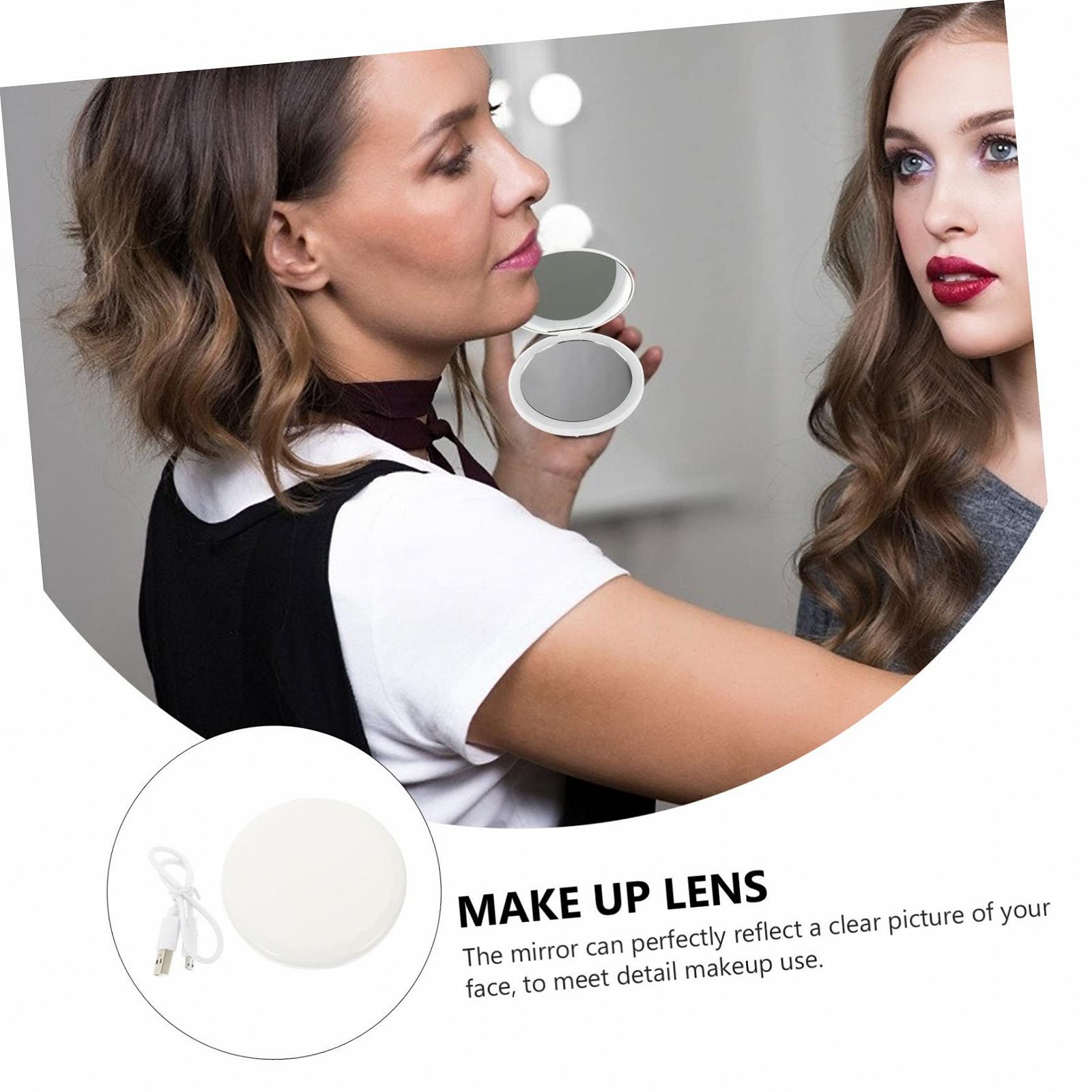 Зеркало Schminkspiegel Handspiegel С подсветкой Abs Портативное Белого цвета, фото №2 Зеркало Schminkspiegel Handspiegel С подсветкой Abs Портативное Белого цвета, фото №2